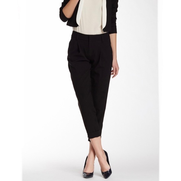 Alice + Olivia Employed Pleated Cuffed Ankle Pants - Picture 1 of 8